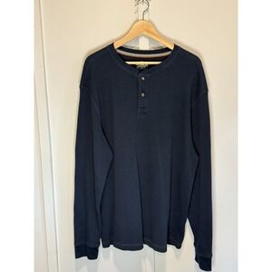 Outdoor Life Men's‎ Field Thermal Longsleeve Henley Blue Size XXL